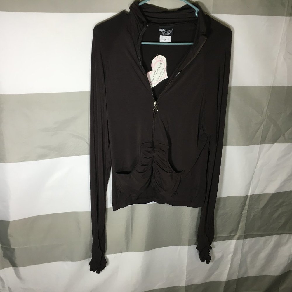 NWT Brown Zip up jacket By Cuturewear Size Small